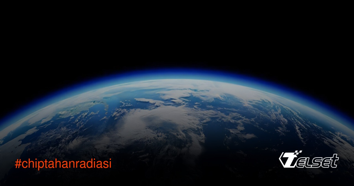 Ilustrasi chip komputer tahan radiasi di lingkungan luar angkasa