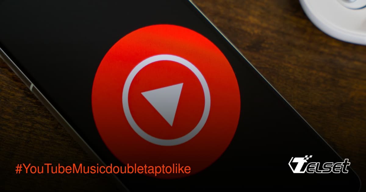 Tampilan antarmuka YouTube Music dengan fitur double-tap to like pada album cover
