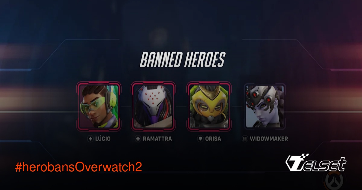 Tampilan layar pemilihan hero bans dalam mode kompetitif Overwatch 2