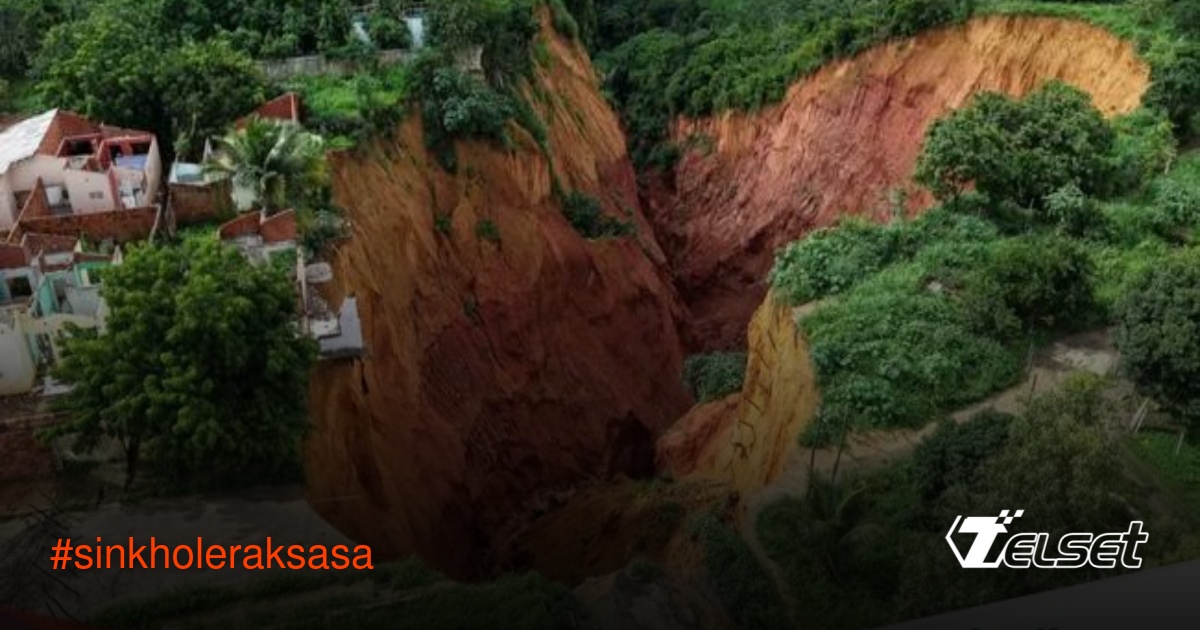 Sinkhole raksasa di Buriticupu, Brasil yang mengancam pemukiman warga