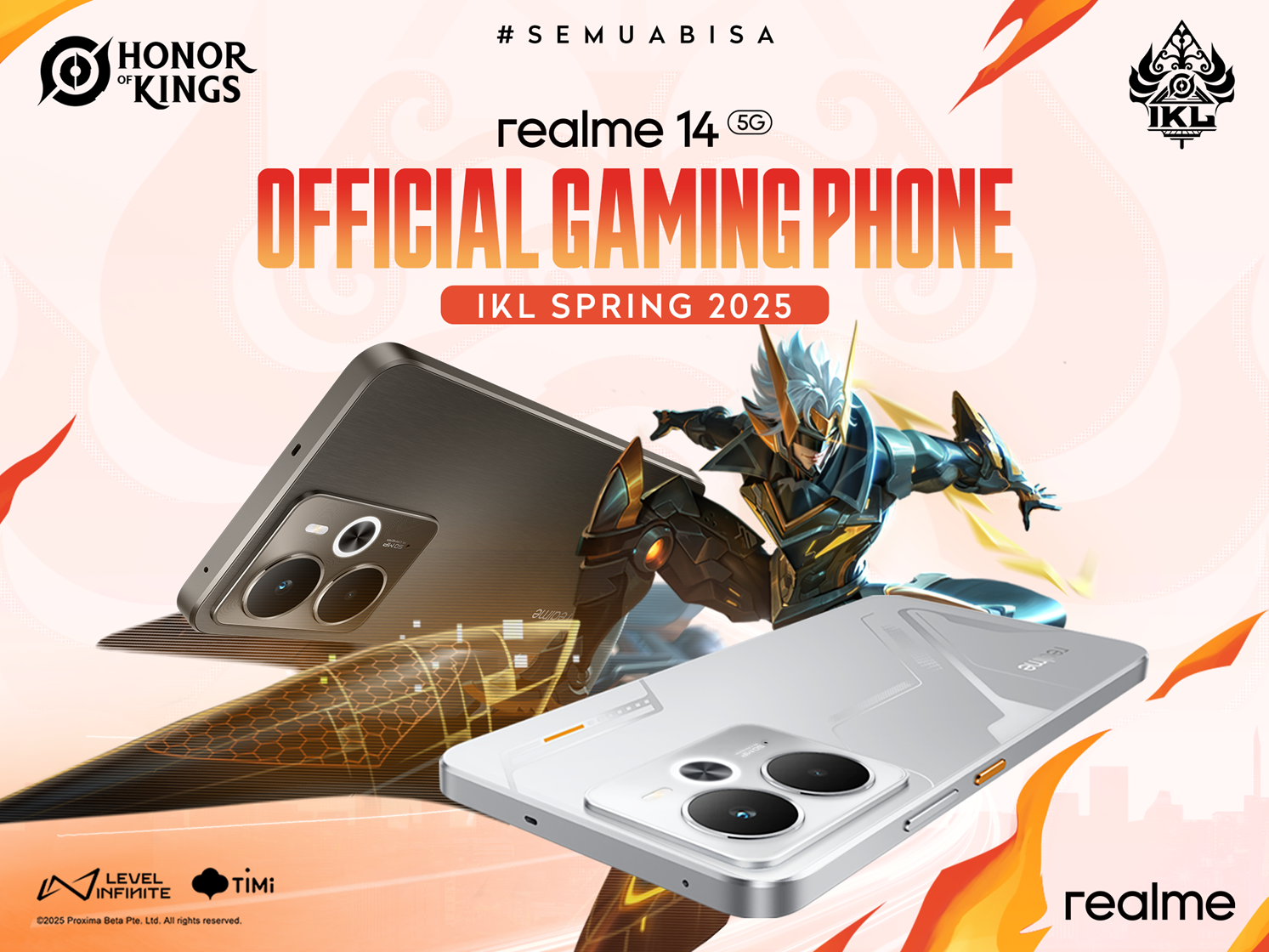 realme 14 5G smartphone dengan tema gaming Honor of Kings