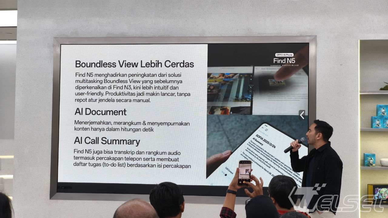 OPPO Find N5 smartphone lipat dengan layar besar dan fitur AI canggih