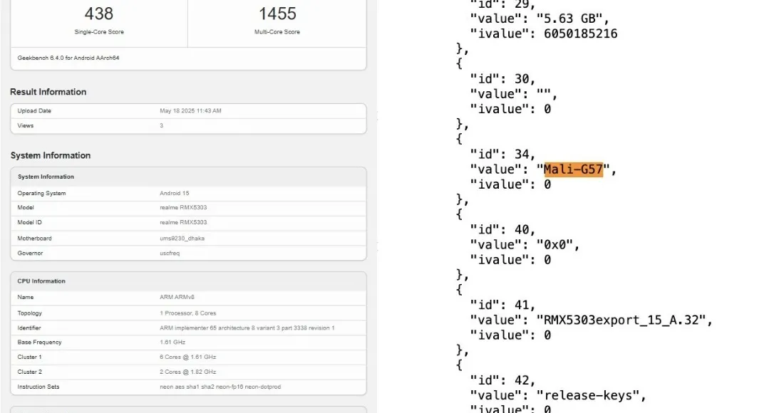 Ilustrasi smartphone Realme C71 dengan desain belakang premium