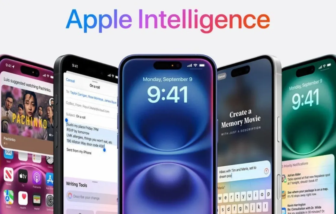 Ilustrasi Apple Intelligence pada perangkat iPhone