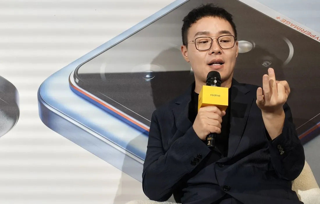 VP & CMO Realme, Chase Xu di peluncuran Realme GT 7 di Paris, Perancis, Selasa (27/5/2025).