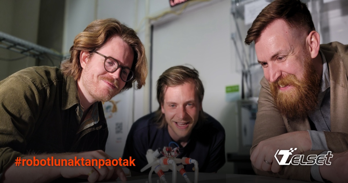 Robot lunak tanpa otak yang bergerak dengan kaki tabung