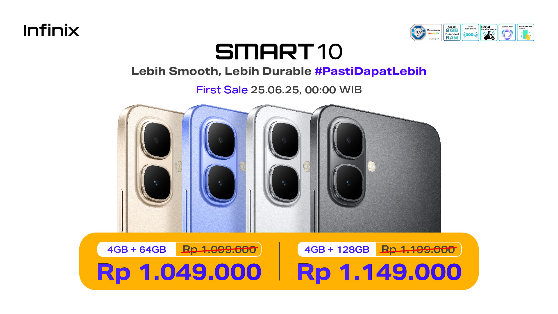 Infinix SMART 10 Series Resmi Dirilis, Bawa Fitur Essential Plus dengan Harga Terjangkau