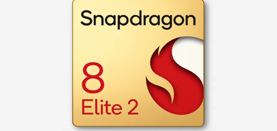 Ilustrasi chipset Snapdragon 8 Elite 2 dengan latar belakang teknologi