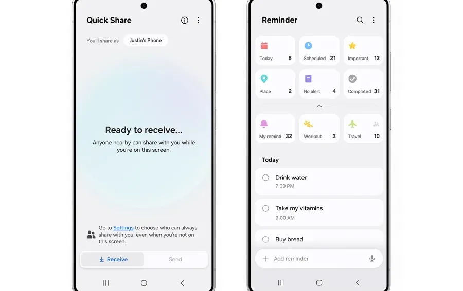 Samsung Galaxy S25 dengan tampilan One UI 8 Beta