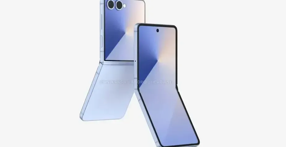 Render Samsung Galaxy Z Flip7 dengan layar cover besar