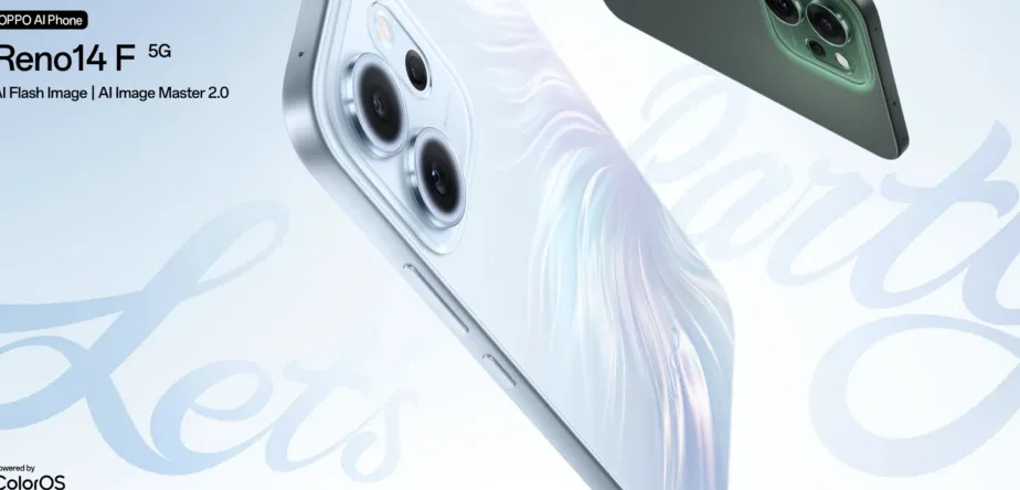 Oppo Reno 14F 5G dengan layar AMOLED dan desain ramping