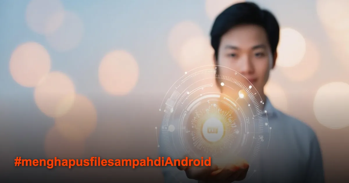 ilustrasi menghapus file sampah di Android