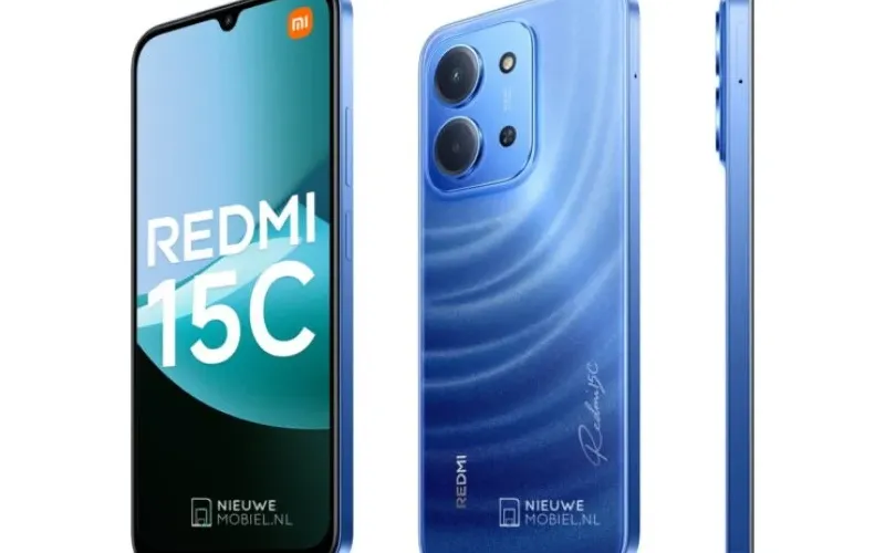 Redmi 15C renders dalam warna Moonlight Blue