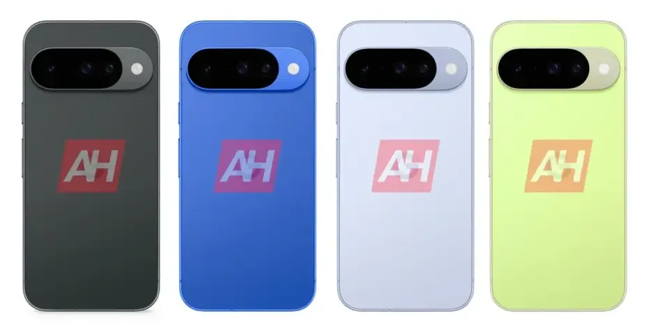 Render resmi Google Pixel 10 dalam warna Obsidian, Indigo, Frost, dan Limoncello