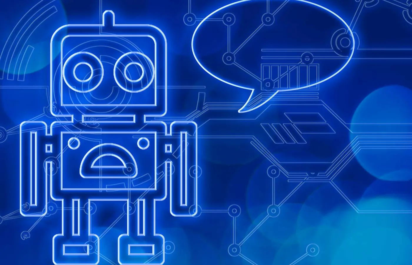 Konsep chatbot kecerdasan buatan dengan ilustrasi antarmuka percakapan modern