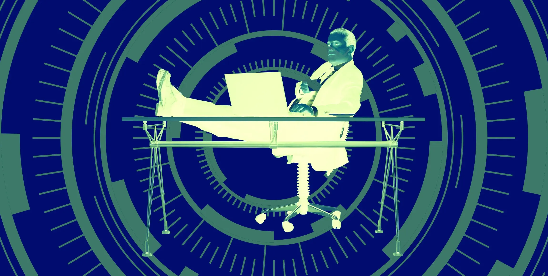 Ilustrasi teknologi pengawasan modern dengan jaringan WiFi