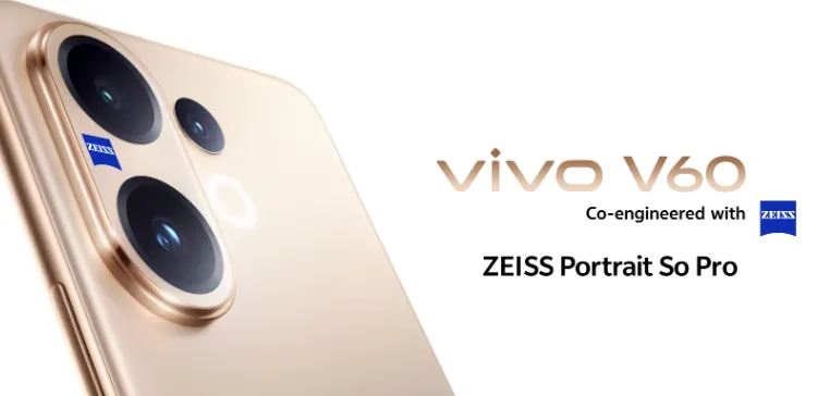 Vivo V60 dengan desain tipis dan kamera ZEISS