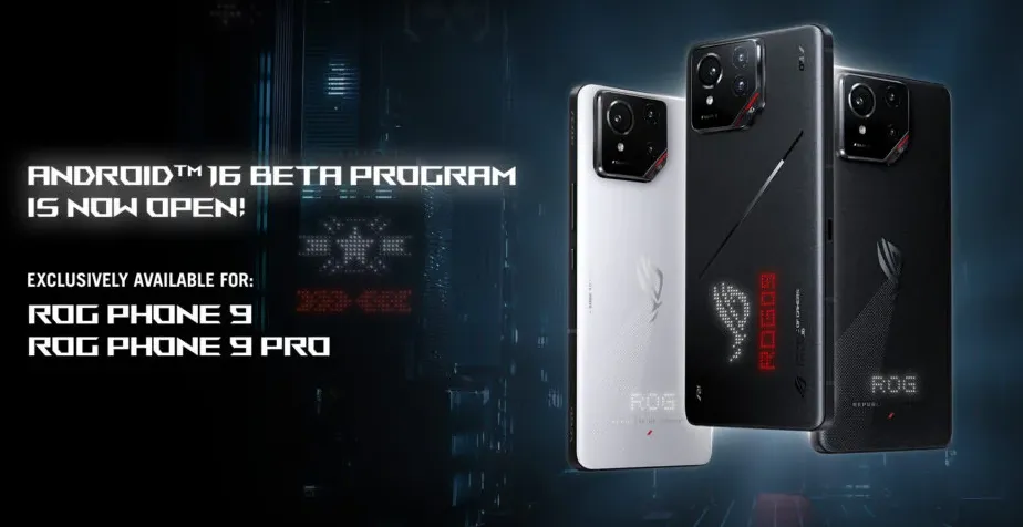 Asus ROG Phone 9 dengan tampilan Android 16 beta