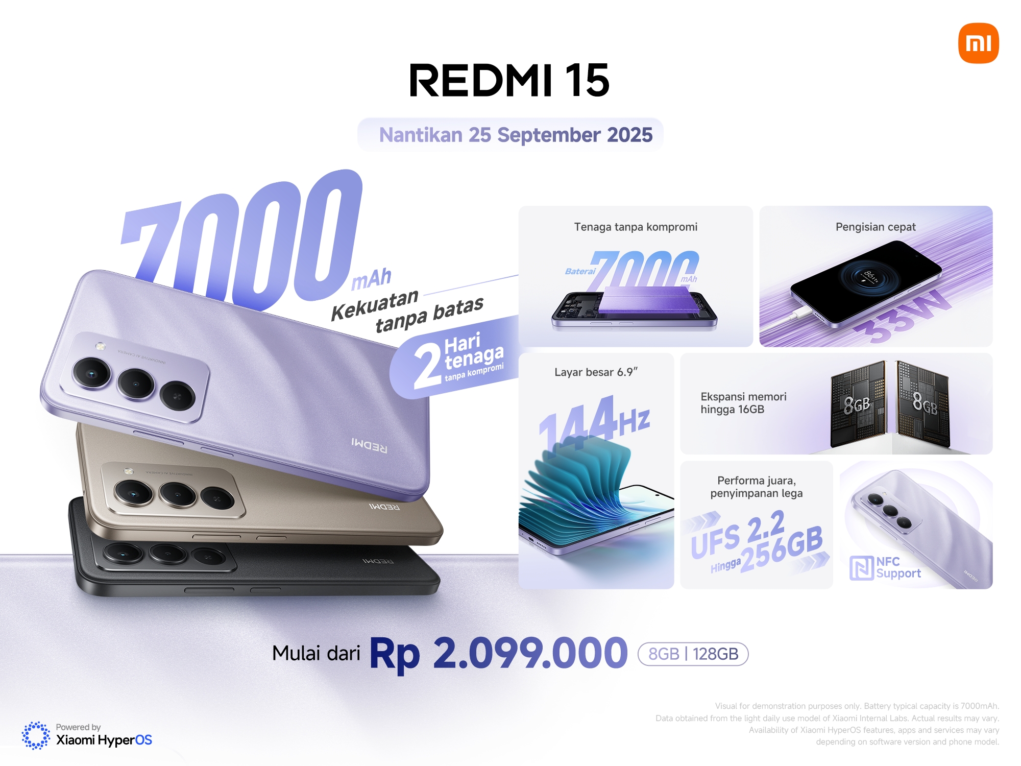 Redmi 15 Resmi di Indonesia: Baterai 7000mAh, Layar 144Hz, Harga Rp2 Jutaan