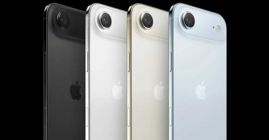 iPhone 17 Air dengan desain tipis dan elegan, dilengkapi camera bar dan material titanium.