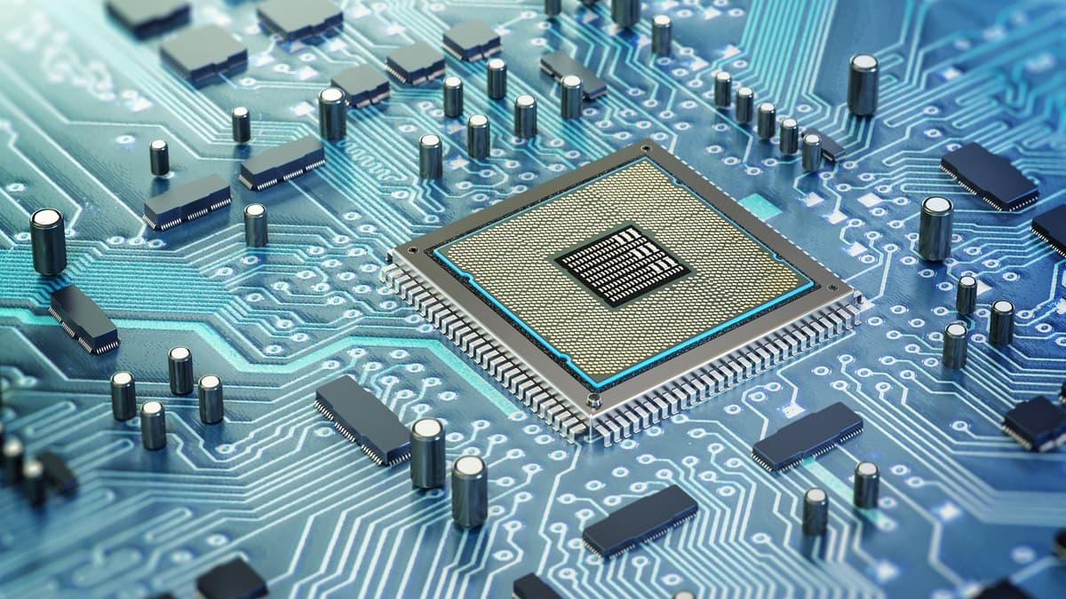 ilustrasi chip hybrid 2D-silicon