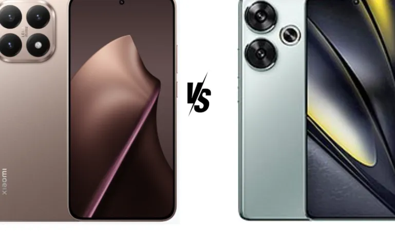 Perbandingan visual Xiaomi 15T dan POCO F6 menunjukkan perbedaan desain dan ukuran