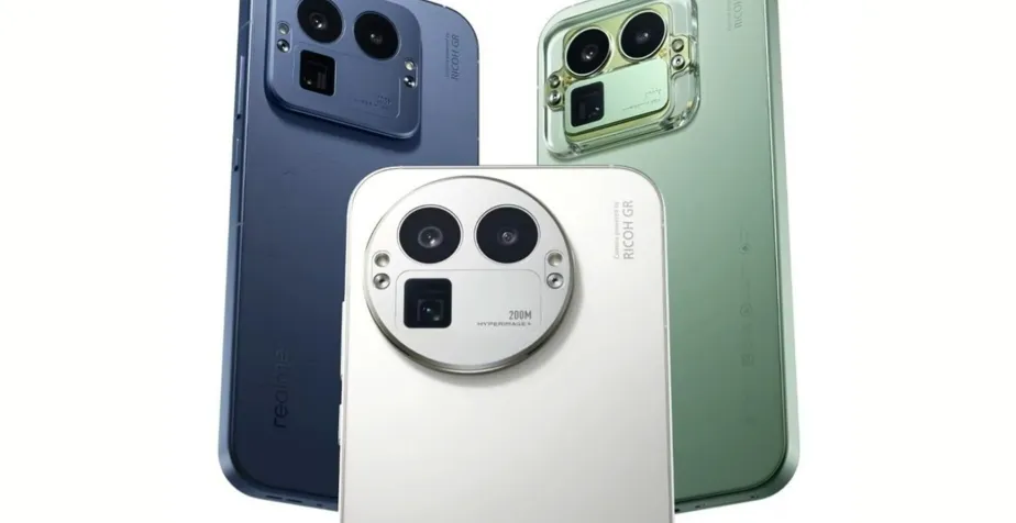 Realme GT 8 Pro dalam tiga pilihan warna - Putih, Biru, dan Hijau dengan desain modular yang dapat ditukar