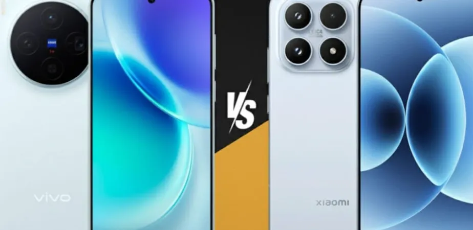 Perbandingan visual Vivo X300 dan Xiaomi 17 - dua smartphone flagship Android 2025 dengan desain premium