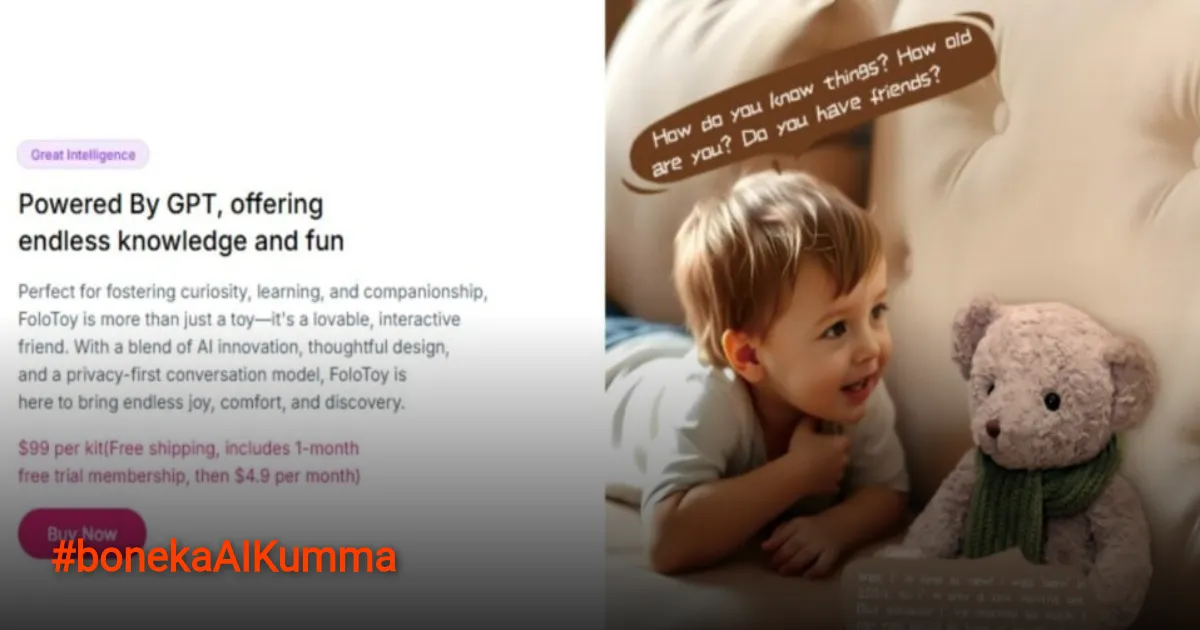 Boneka AI Kumma Beri Arahan Berbahaya, OpenAI Cabut Akses FoloToy