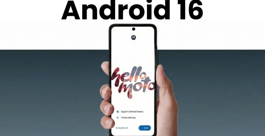 Motorola Razr 50 Ultra dengan layar menampilkan antarmuka Android 16 yang baru diupdate