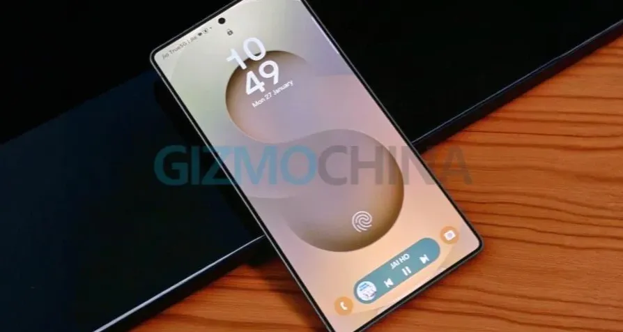 Ilustrasi konsep privasi layar Samsung Galaxy S26 dengan efek blur dari sudut samping