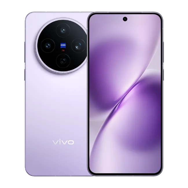 Vivo X200s tampak depan dan belakang dengan modul kamera bulat besar