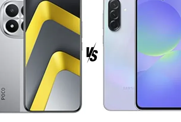 Perbandingan desain belakang POCO M8 Pro dan Samsung Galaxy A36