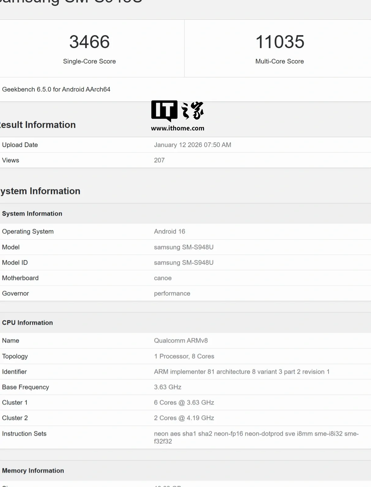 Samsung Galaxy S26 Ultra Geekbench Benchmark Snapdragon 8 Gen 5
