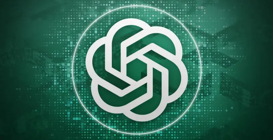 Ilustrasi logo ChatGPT Go dengan latar belakang teknologi futuristik