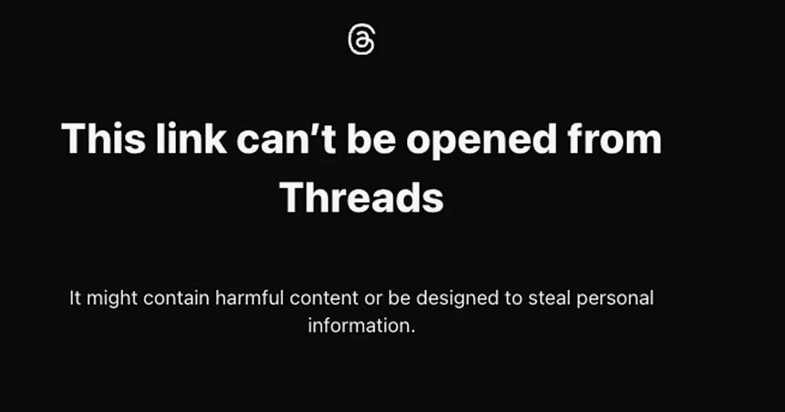 Ilustrasi logo Threads dan Meta dengan latar belakang kode digital yang mewakili pemblokiran link ICE List.