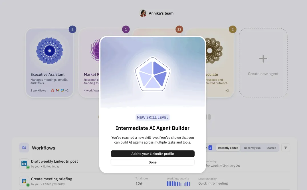 Ilustrasi fitur vibe coding LinkedIn yang menampilkan verifikasi skill AI di profil pengguna.