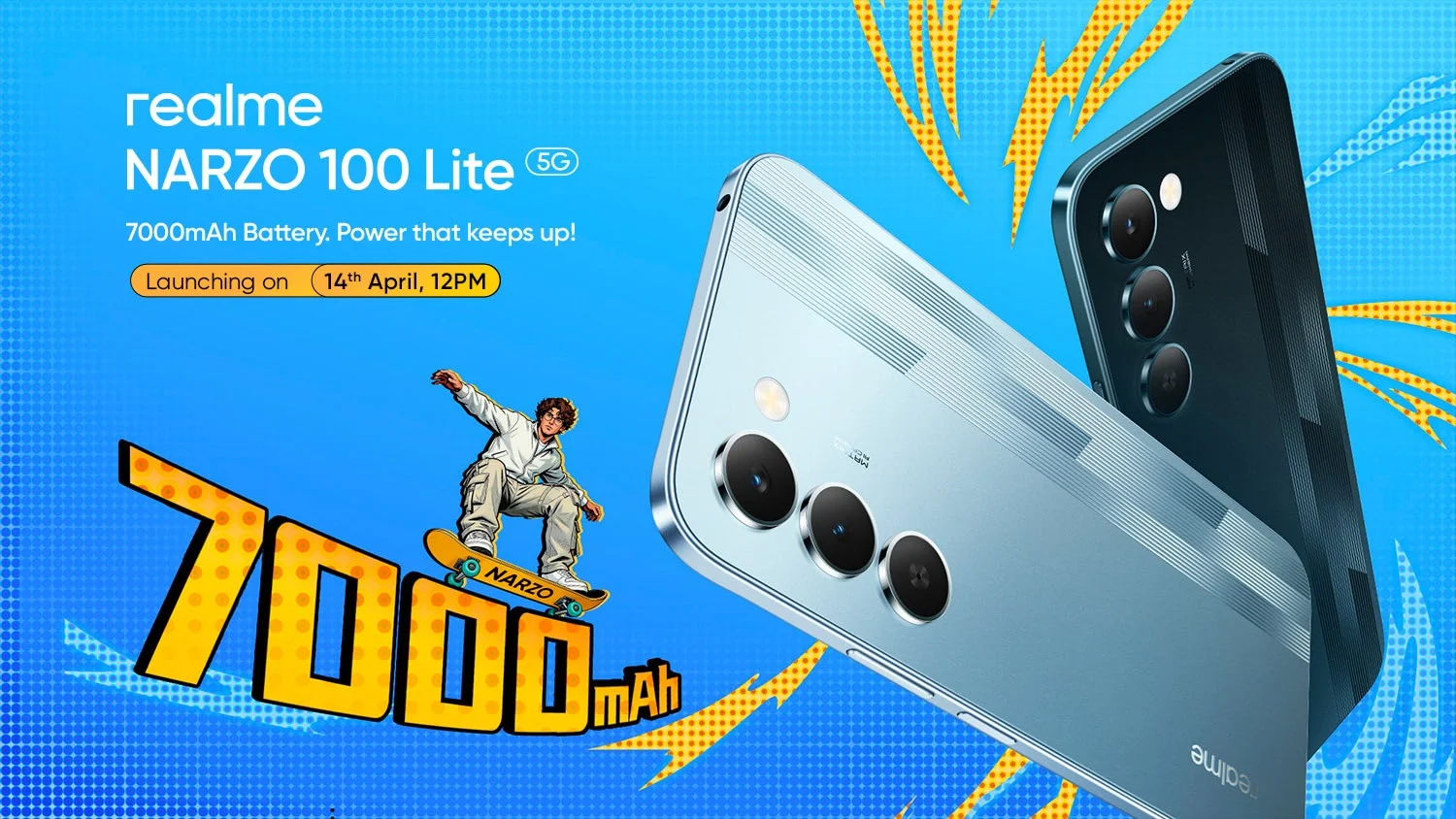 Realme Narzo 100 Lite 5G Rilis 14 April, Punya Spesifikasi Baterai 7000mAh dan Layar 144Hz