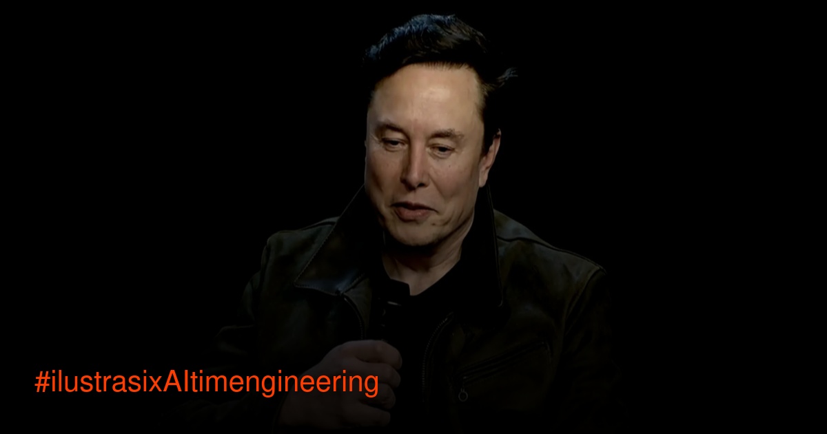 Ilustrasi grafis representasi pergantian tim engineering dan manajemen di perusahaan kecerdasan buatan xAI milik Elon Musk