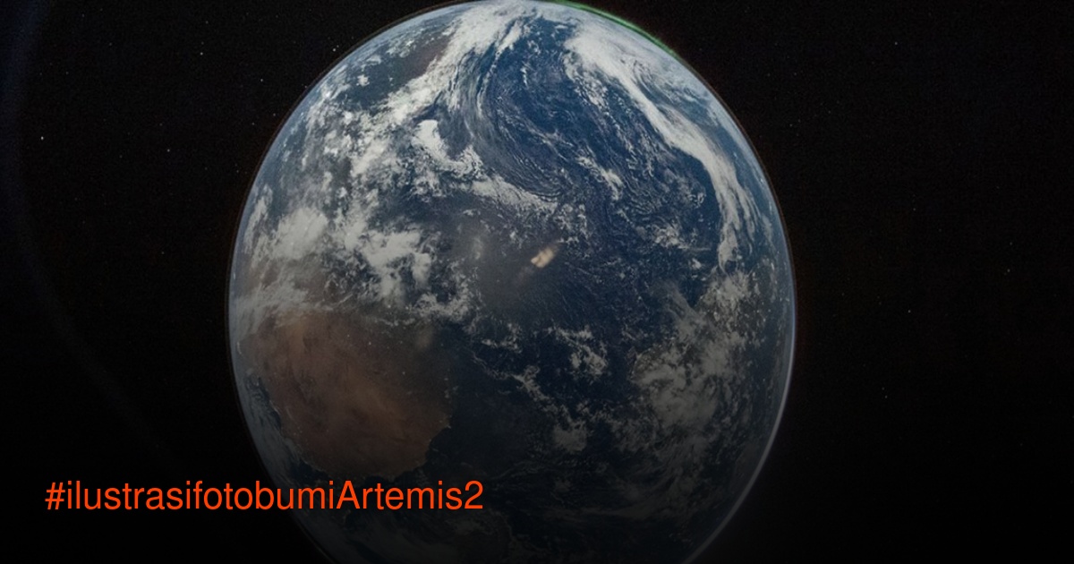 Astronaut Artemis 2 Reid Wiseman memotret Bumi utuh "Hello, World" dari pesawat Orion, tampakkan atmosfer tipis dan aurora.