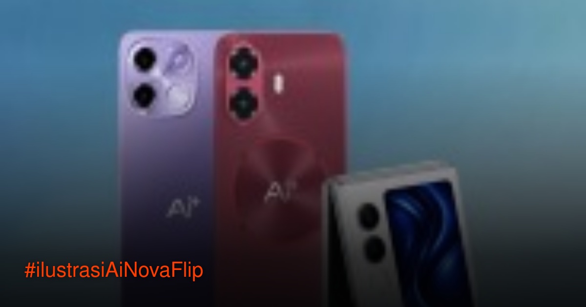 Ilustrasi peluncuran smartphone Ai+ Nova 2 Series dan ponsel lipat Nova Flip