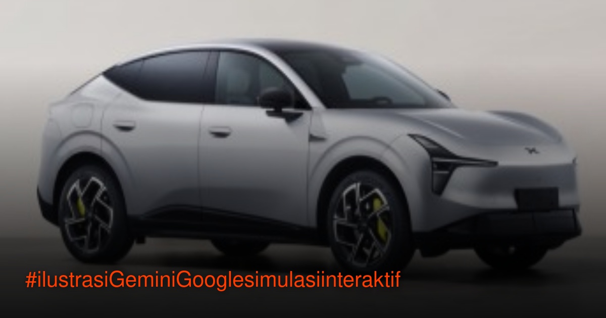 Ilustrasi antarmuka chat Gemini AI Google dengan simulasi visual 3D interaktif di layar