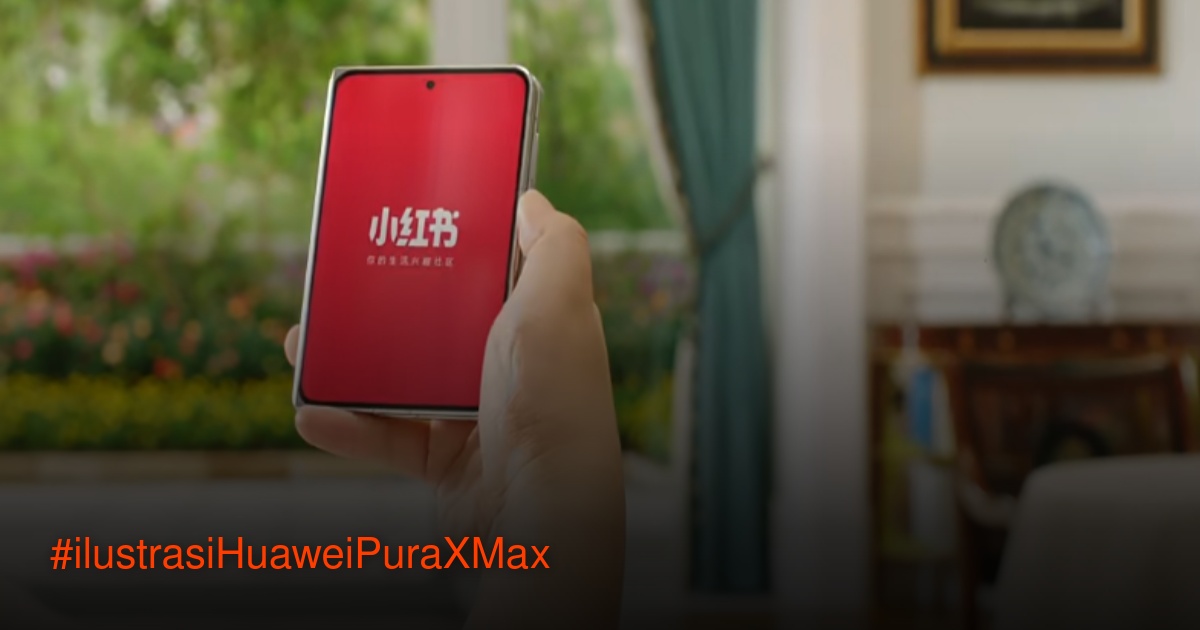 Tampilan fisik Huawei Pura X Max yang dipamerkan oleh Yu Chengdong