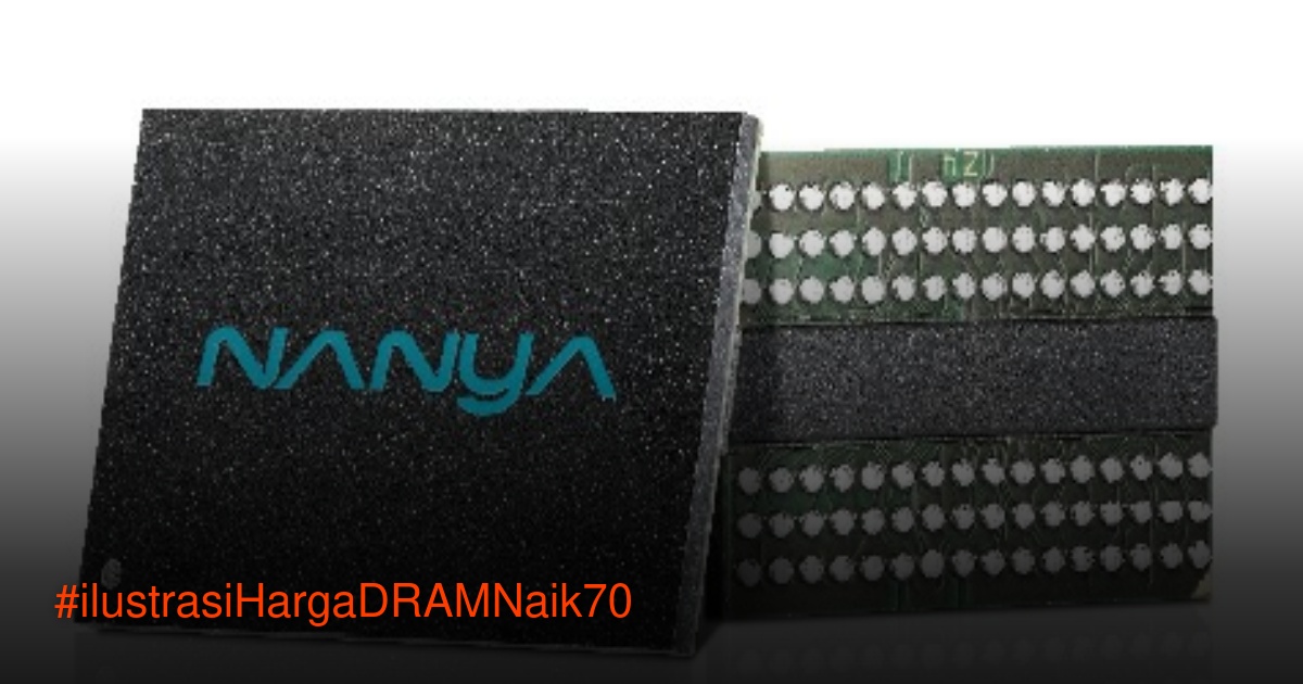 Grafik pertumbuhan harga dan pendapatan DRAM Nanya Technology kuartal pertama 2026