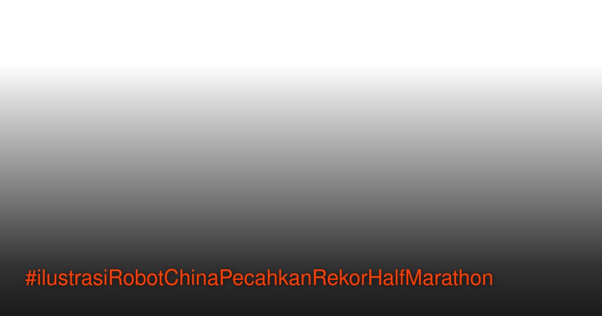 Robot humanoid Lightning dari Honor sedang berlari dalam lomba half marathon di Beijing