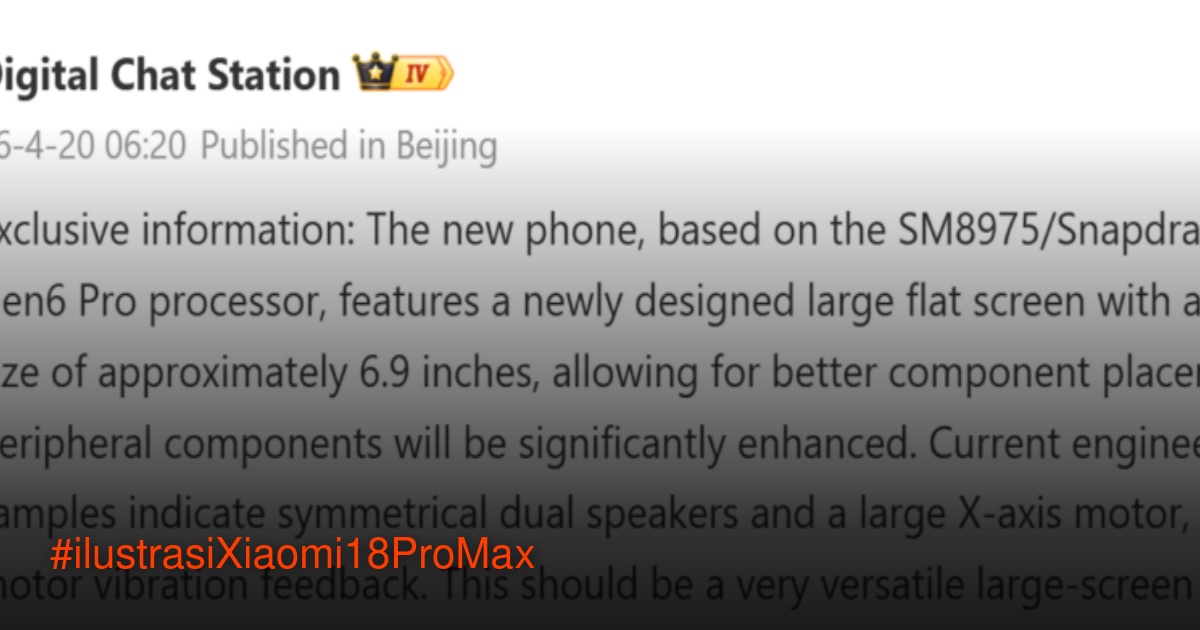 Ilustrasi konsep smartphone flagship dengan layar besar dan desain premium