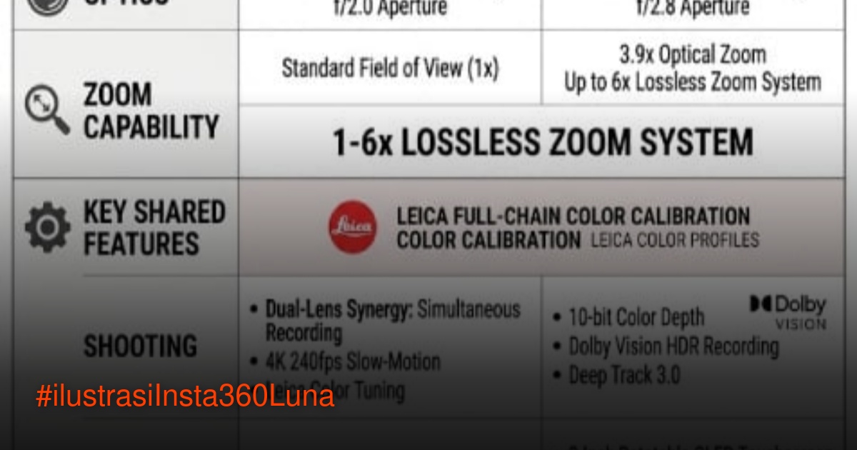 Ilustrasi bocoran spesifikasi dan desain kamera gimbal Insta360 Luna