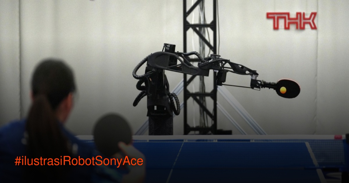 Robot lengan Sony Ace bermain tenis meja melawan pemain profesional dalam pertandingan resmi