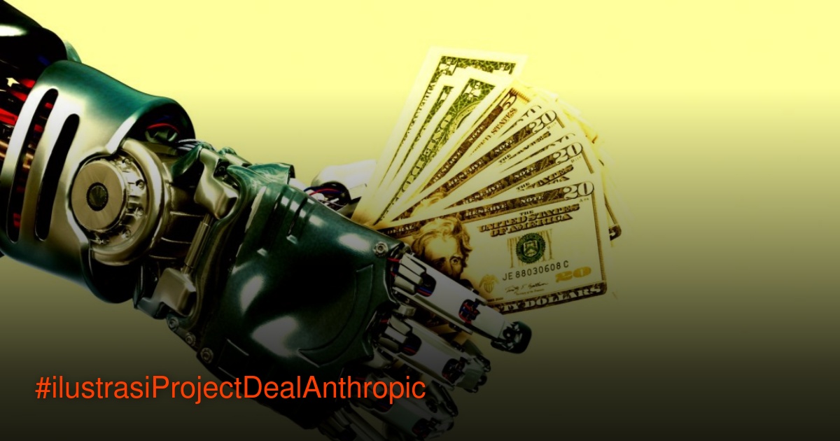 Ilustrasi agen AI Claude bernegosiasi di pasar Project Deal Anthropic