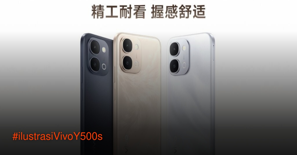 Vivo Y500s tampak depan dengan layar dan desain bodi